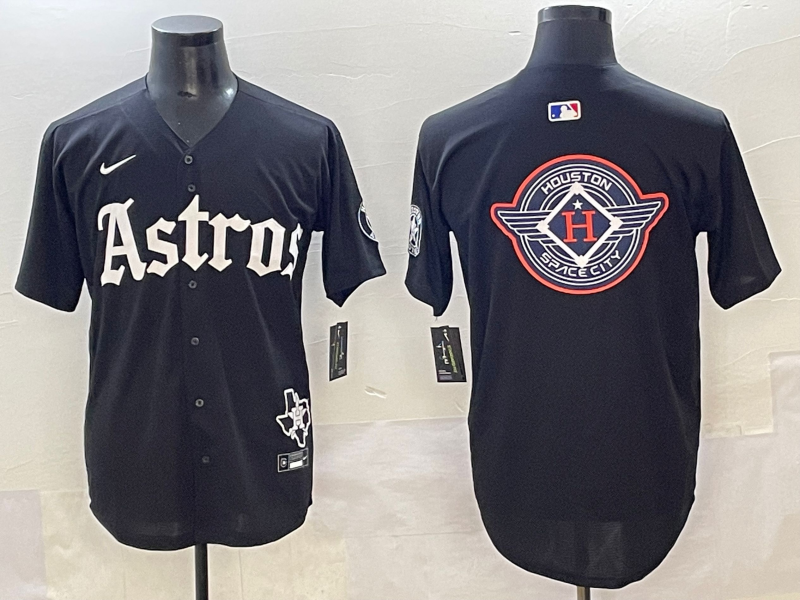 Men Houston Astros blank black MLB Nike 2025 jersey 10->houston astros->MLB Jersey